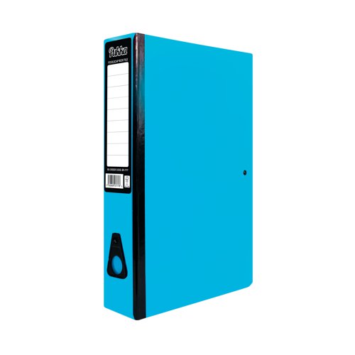 Store and secure important documents with the Pukka Brights foolscap box file. Each box file features an internal spring clip, lid catch and a finger pull for safety and convienience. The brights box file has a range of colours. Made in the United Kingdom, this pack includes 10 box files in blue.