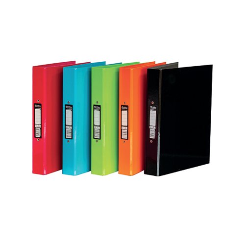 Q-Connect KF20036 2-Ring Binder A4 25mm Paper-Backed Pack of 10 Red