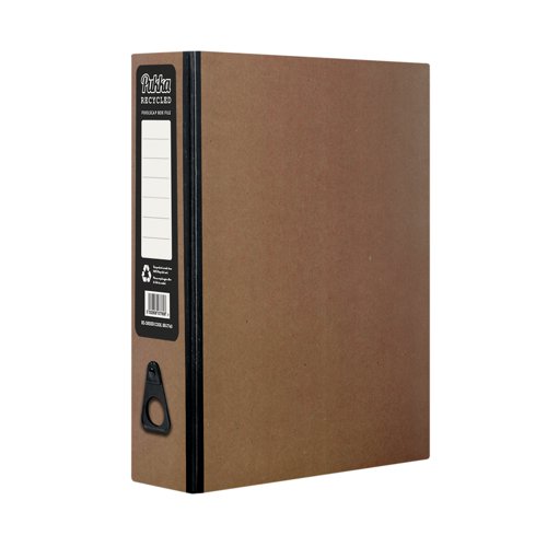 PP39487 Pukka Recycled Box File Foolscap Kraft (Pack of 8) RF-9487