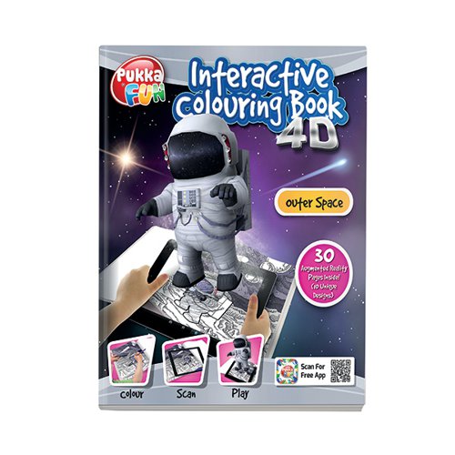 Pukka Fun Interactive Colouring Book 4D Outer Space 8424-FUN