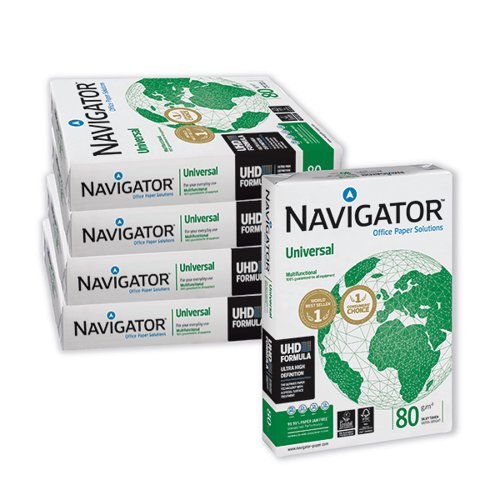 Navigator Universal A4 Paper 80gsm White (Pack of 2500) NAVA480 Plain Paper PPR00611