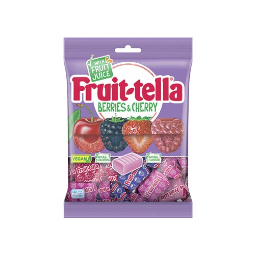 Fruit-tella Berries And Cherries Chewy Sweets 170g (Pack of 8) 71027 Food & Confectionery PR79770