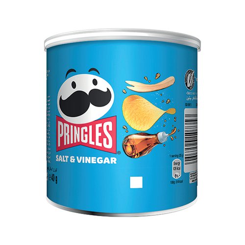 Pringles Salt and Vinegar Crisps 40g (Pack of 12) 7000273000
