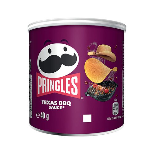 Pringles Texas BBQ Sauce Crisps 40g (Pack of 12) 7016194000