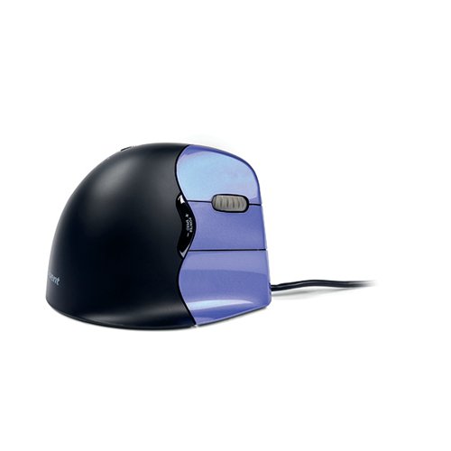 Bakker Elkhuizen Evoluent 4 Small Wired Right Handed Vertical Mouse Blue/Black BNEEVR4S Mice & Graphics Tablets PT99415