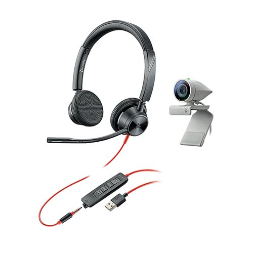 Poly Studio P5 Kit Webcam with Blackwire 3325 Wired Stereo Headset 2200-87130-025