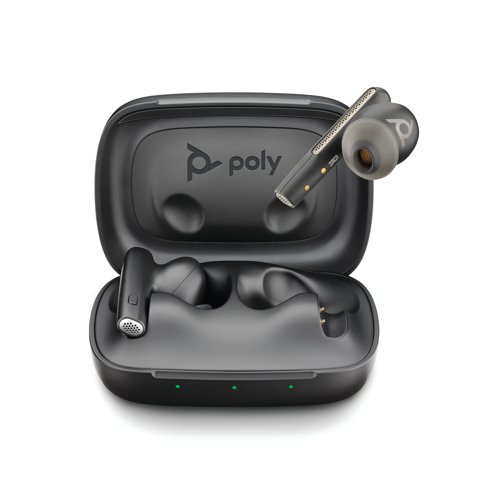 Poly Voyager Free 60 MS True Wireless Stereo Earbud Bluetooth ANC USB-C Black 220757-02 | PY17906 | HP Poly