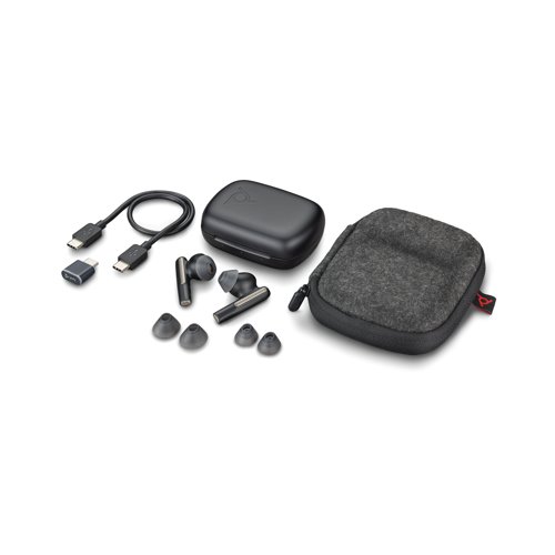 PY17909 Poly Voyager Free 60 UC True Wireless Stereo Earbud with Charging Case Bluetooth USB-C 220756-02