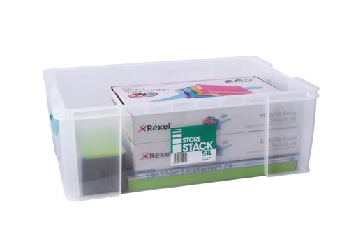 StoreStack 51 Litre Storage Box W660xD440xH230mm Clear RB11089 RB11089 Buy online at Office 5Star or contact us Tel 01594 810081 for assistance