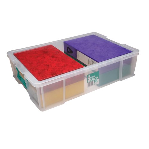 StoreStack 37 Litre Storage Box W680xD440xH170mm Clear RB75899 - StoreStack - RB75899 - McArdle Computer and Office Supplies