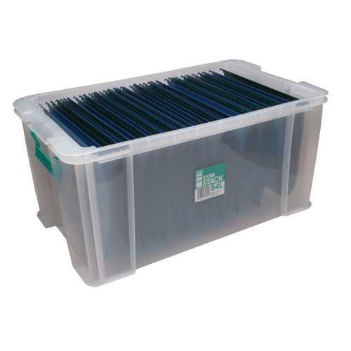 StoreStack 54 Litre Storage Box W640xD380xH310mm Clear RB77234 RB77234 Buy online at Office 5Star or contact us Tel 01594 810081 for assistance