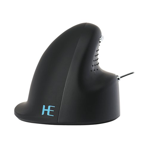 RG49045 | This innovative R-Go HE Ergonomic Mouse features a vertical design with a curved shape and thumb groove, which helps improve circulation, relieve muscle tension and provide comfort and support with a more natural and relaxed hand position. The Ergonomic Mouse also features customisable buttons for shortcuts to suit you. This medium, left handed Mouse is designed for hands measuring 165 - 185mm and comes in black/silver.