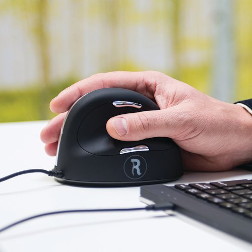 R-GO HE Ergonomic Vertical Wired Mouse Large Right Hand RGOHELA Mice & Graphics Tablets RG49046
