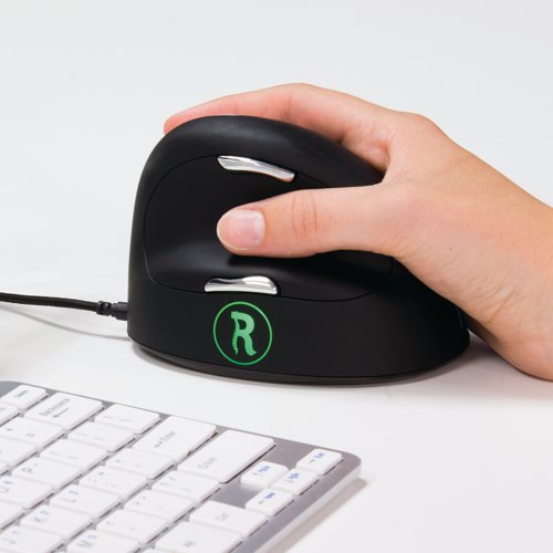 R-GO HE Break Ergonomic Vertical Wired Mouse Large Right Hand RGOBRHEMLR | RG49061 | R-Go Tools B.V