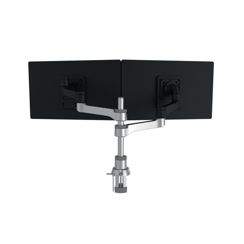 R-Go Zepher 4 C2 Dual Monitor Arm Desk Mount Adjustable Circular Black/Silver RGOVLZE4TWSI RG49111 Buy online at Office 5Star or contact us Tel 01594 810081 for assistance