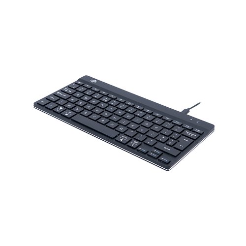 R-Go Compact Break Wired Keyboard UK Qwerty Black RGOCOUKWDBL Keyboards RG49138