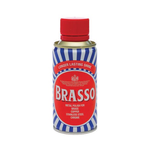 RK04844C | Brasso metal liquid polish is ideal for use on a range of surfaces from brass, copper, stainless steel and chrome. It is alcohol-free and non-toxic, to ensure safe and secure application and can be effectively applied using a clean, dry cloth. This traditional cleaner leaves metals mark-free and shiny, combats tough stains effortlessly for a fast and efficient cleaning process.