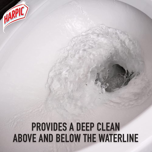 Harpic Professional Power Plus toilet cleaner is effective against limescale, tough stains, rust, below water germs, dirt build up and under rim/urine stains. Killing 99.9% of bacteria and viruses. Freshening the toilet bowl, leaving behind a fresh scent, Harpic Power Plus with its unique formula removes tough limescale and gets rid of germs. Ergonomic design reaches under the toilet rim.