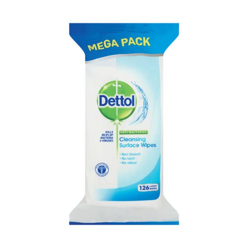 Dettol Antibacterial Surface Cleanser Wipes (Pack of 126) 3011051