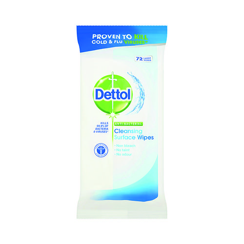 Dettol Surface Cleanser Wipes (Pack of 72) Wipes C001272