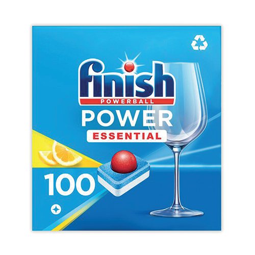 Finish Powerball Dishwasher Power Essential Tabs x100 Lemon 3204783