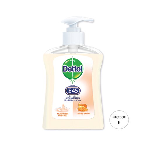Dettol Nourish Hand Wash Honey 250ml (Pack of 6) 3180455