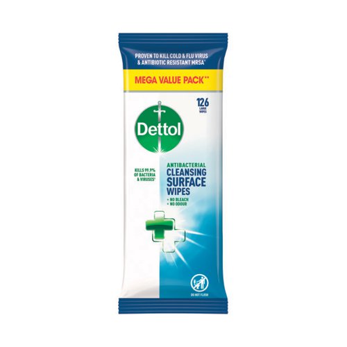 Dettol Biodegradable Disinfectant Wipes 6x126 (Pack of 756) 3189500