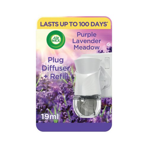 Air Wick Liquid Electric Plug Diffuser + 1 Refill 19ml Purple Lavender Meadow (Pack of 4) 3039855