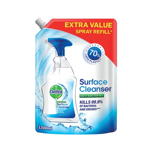 Dettol Antibacterial Cleaning Spray Refill Pouch 1200ml (Pack of 4) 3109241 | RK79498 | Reckitt Benckiser Group plc