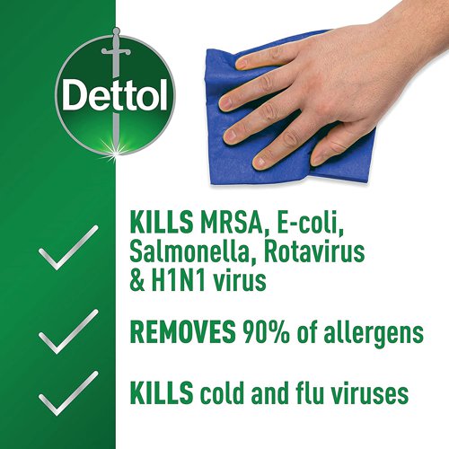 RK79498 Dettol Antibacterial Cleaning Spray Refill Pouch 1200ml (Pack of 4) 3109241