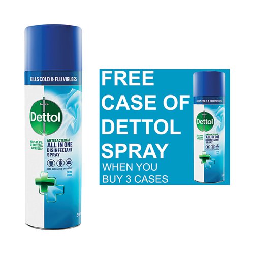 Buy 3 Cases of Dettol AIO Disinfectant Spray Get 1 Case Free