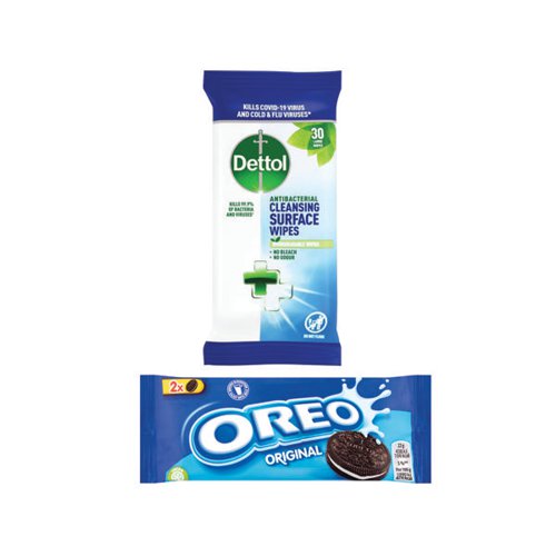 Dettol Antibacterial Cleansing Wipes x30 Pk10 Buy 2 Cases get Case Oreo Biscuits Twin Pack x24 Free