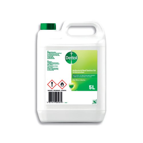 Dettol Antibacterial Hand Sanitiser Gel 5L (Pack of 4) 3181035