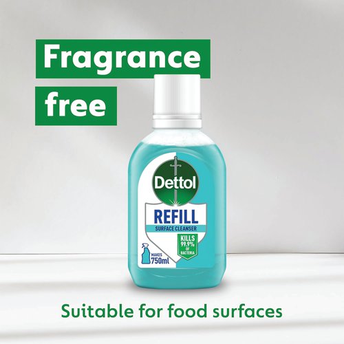 RK80885 Dettol Surface Cleanser Spray Refill Original 50ml (Pack of 15) 3276912