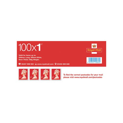 First Class Postage Stamps Pack of 100 SDN1