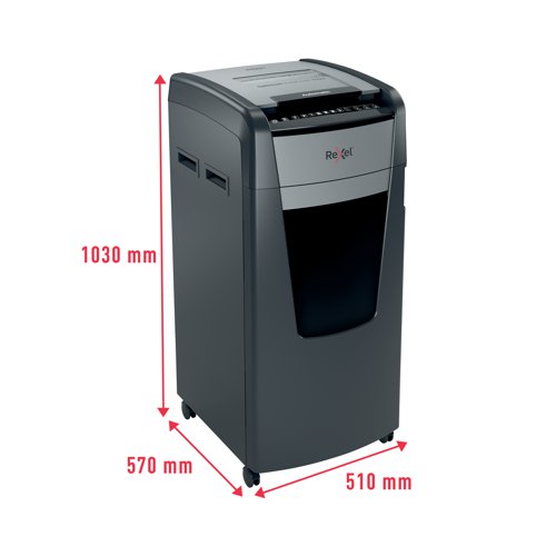 Rexel Optimum AutoFeed+ 600M Micro-Cut P-5 Shredder Black 2020600M - ACCO Brands - RM50474 - McArdle Computer and Office Supplies