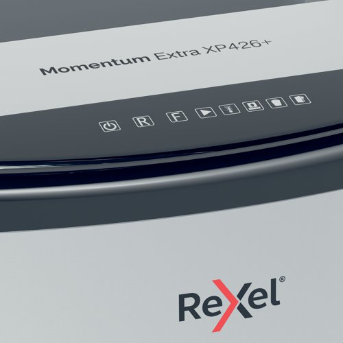 Rexel Momentum Extra XP426Plus Cross-Cut Shredder 2021426XEU RM62565 Buy online at Office 5Star or contact us Tel 01594 810081 for assistance