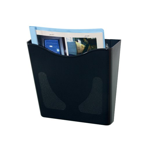 Made of sturdy plastic, the Deflecto Graphite Portrait A4 Literature Holder is ideal for wall-mounting in an office lobby or reception area, or for use in museums or other attractions. The pocketed design shows clearly the cover of brochures or leaflets to entice visitors into picking one up, ensuring that people remain informed.