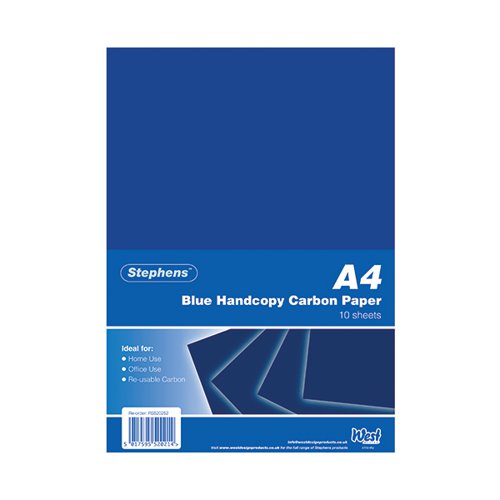 Stephens Hand Carbon Paper Blue 39g Pack of 10x10 RS520252