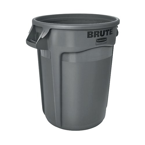 Rubbermaid Vented Brute Recycling Bin 121 Litre Grey FG263200GRAY