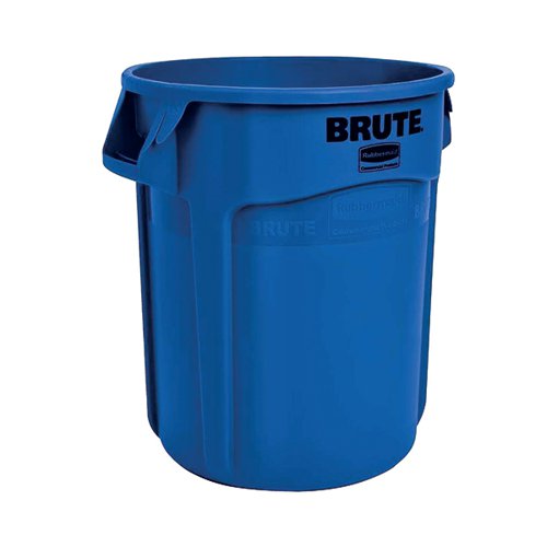 Rubbermaid Vented Brute Recycling Bin 76 Litre Blue FG262073BLUE
