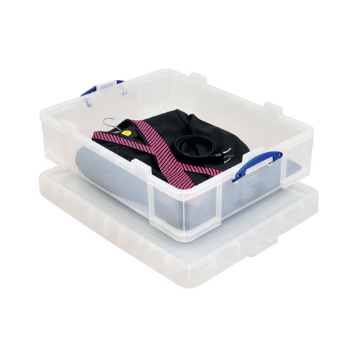 Really Useful 70L Plastic Storage Box W810xD620xH225mm Clear 70C Storage Containers RUP63474
