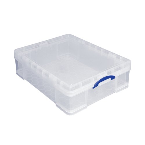 Really Useful 70L Plastic Storage Box W810xD620xH225mm Clear 70C - Really Useful Products - RUP63474 - McArdle Computer and Office Supplies