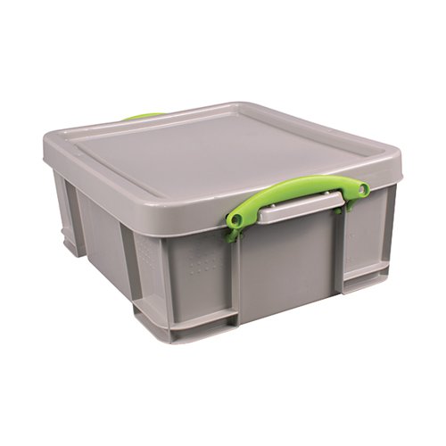 Really Useful 18L Stacking Box Recycled Grey 18RDG
