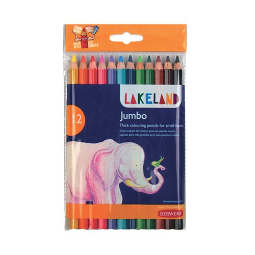 Derwent Lakeland Jumbo Colouring Pencils Assorted (Pack of 12) 33326