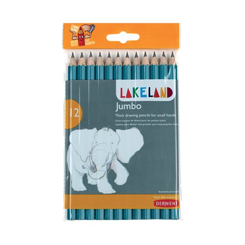 Derwent Lakeland Jumbo Graphite Pencils Blue (Pack of 12) 0700267