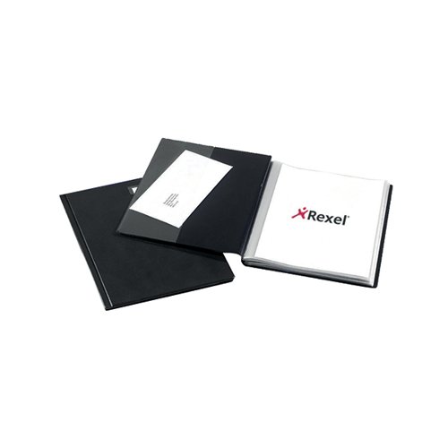 Rexel Nyrex Slimview Display Book 50 Pocket A4 Black 10048BK - ACCO Brands - RX10048BK - McArdle Computer and Office Supplies
