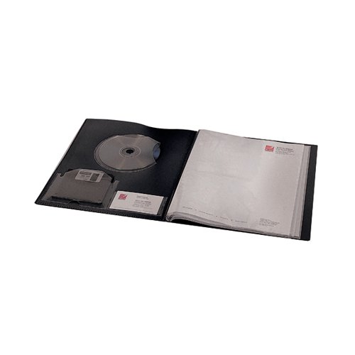 This versatile Rexel ClearView display book is a great way to present and display projects and portfolios. With 24 A4 sized pockets, up to 48 pages can be displayed in this display book and the copy safe polypropylene helps to keep your work in pristine condition. There is an inside front pocket for your business card, disk, or CD and the front pocket is framed to create a stylish, personalised cover.