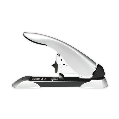 The Rexel Gladiator is a heavy duty stapler with a stapling capacity of up to 160 sheets of 80gsm paper. This stapler uses Rexel No. 23 staples (8-17mm), which are loaded into the base for easy and efficient use. It features a paper guide that helps you position your documents accurately. The stapler also features a 10-70mm adjustable throat depth and jam release mechanism.