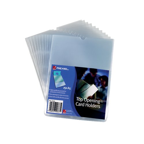 Rexel Card Holders Polypropylene A5 Clear (Pack of 25) 12093
